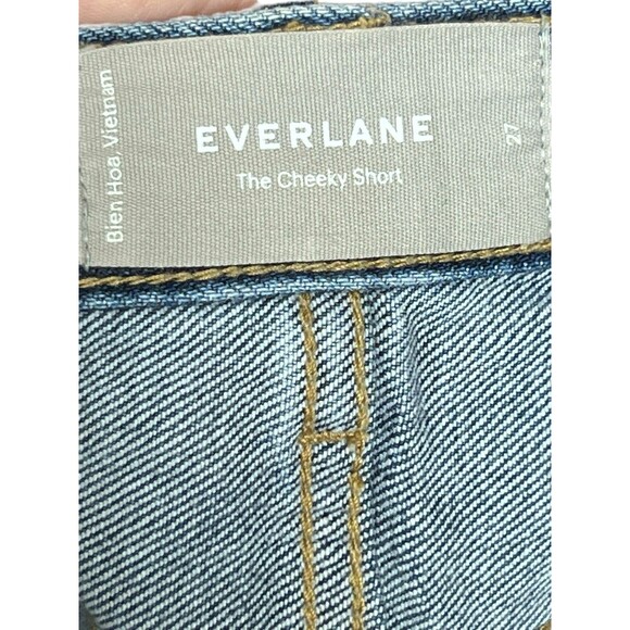 Everlane Size 27 The Cheeky Short Denim Cut Off High Rise Cotton Medium Wash - Picture 5 of 8